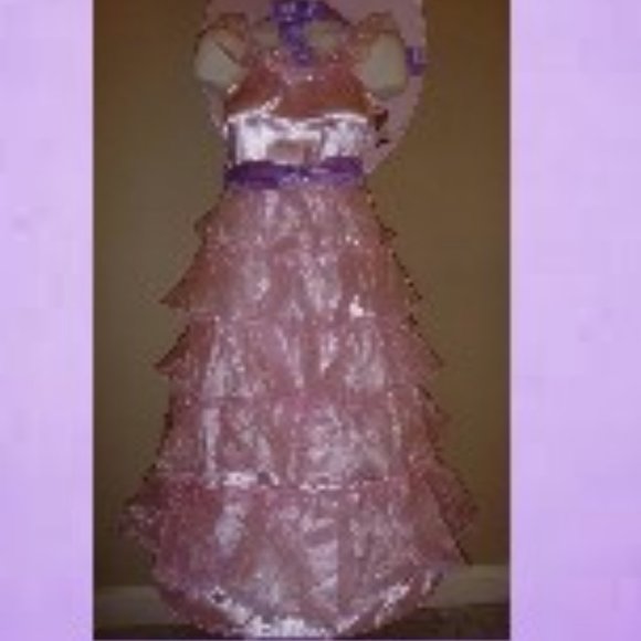 Southern BELLE Girls Costume Sets Full length Gown Dress Pink/Purple